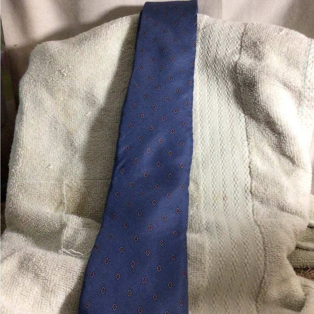 Classic Blue Men's Necktie with Micro Pattern